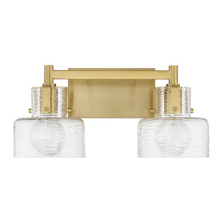 Dover Two Light Bathroom Vanity in Warm Brass