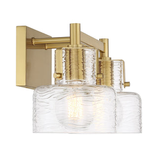 Dover Two Light Bathroom Vanity in Warm Brass