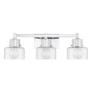 Dover Three Light Bathroom Vanity in Chrome