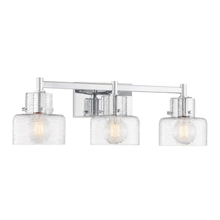 Dover Three Light Bathroom Vanity in Chrome
