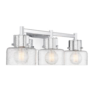 Dover Three Light Bathroom Vanity in Chrome