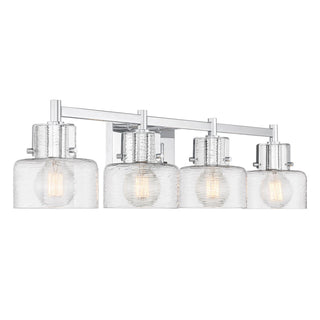 Dover Four Light Bathroom Vanity in Chrome