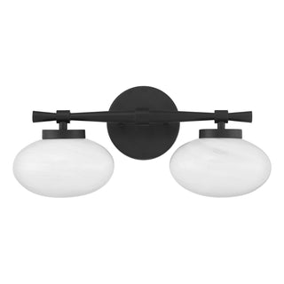 Barrow Two Light Bathroom Vanity in Matte Black
