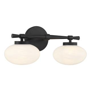 Barrow Two Light Bathroom Vanity in Matte Black