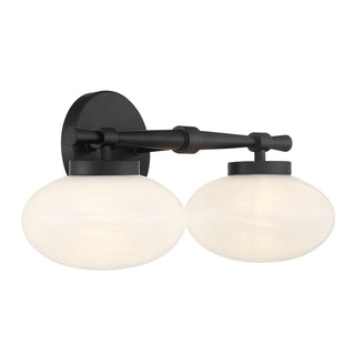 Barrow Two Light Bathroom Vanity in Matte Black