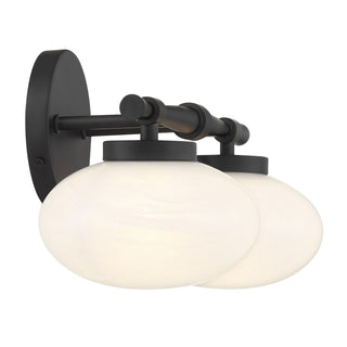 Barrow Two Light Bathroom Vanity in Matte Black