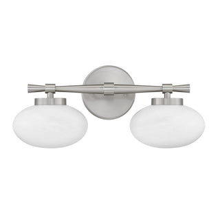 Barrow Two Light Bathroom Vanity in Satin Nickel