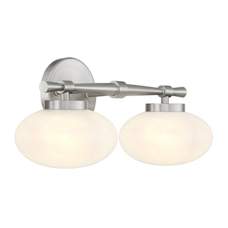 Barrow Two Light Bathroom Vanity in Satin Nickel