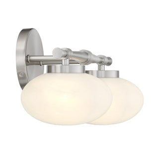 Barrow Two Light Bathroom Vanity in Satin Nickel