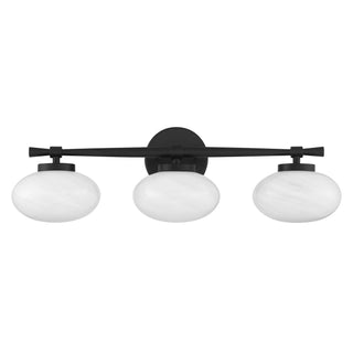 Barrow Three Light Bathroom Vanity in Matte Black