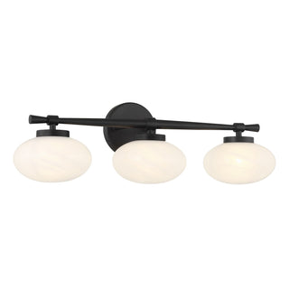 Barrow Three Light Bathroom Vanity in Matte Black