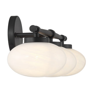Barrow Three Light Bathroom Vanity in Matte Black