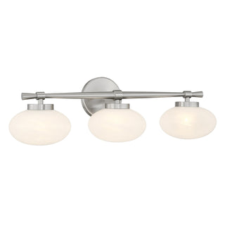 Barrow Three Light Bathroom Vanity in Satin Nickel
