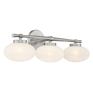 Barrow Three Light Bathroom Vanity in Satin Nickel