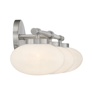 Barrow Three Light Bathroom Vanity in Satin Nickel