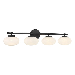 Barrow Four Light Bathroom Vanity in Matte Black