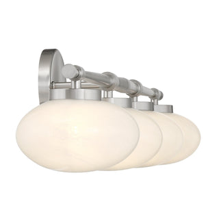 Barrow Four Light Bathroom Vanity in Satin Nickel