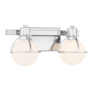 Pierce Two Light Bathroom Vanity in Chrome