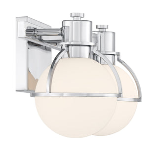 Pierce Two Light Bathroom Vanity in Chrome