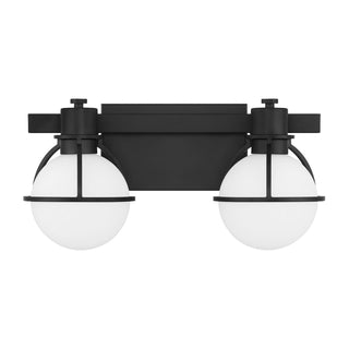 Pierce Two Light Bathroom Vanity in Matte Black