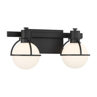 Pierce Two Light Bathroom Vanity in Matte Black