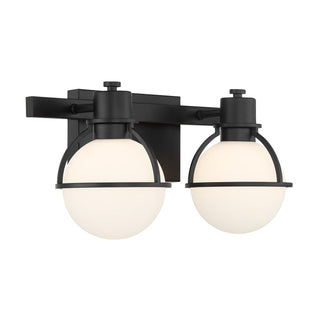 Pierce Two Light Bathroom Vanity in Matte Black