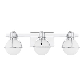 Pierce Three Light Bathroom Vanity in Chrome