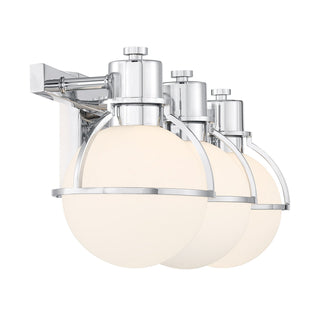 Pierce Three Light Bathroom Vanity in Chrome