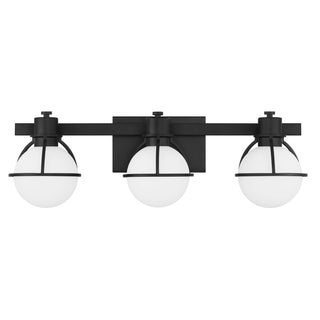 Pierce Three Light Bathroom Vanity in Matte Black