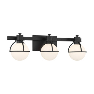 Pierce Three Light Bathroom Vanity in Matte Black