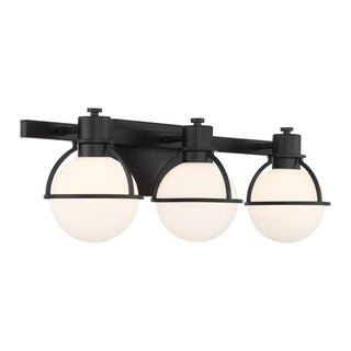 Pierce Three Light Bathroom Vanity in Matte Black