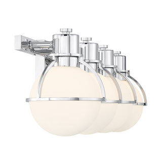 Pierce Four Light Bathroom Vanity in Chrome