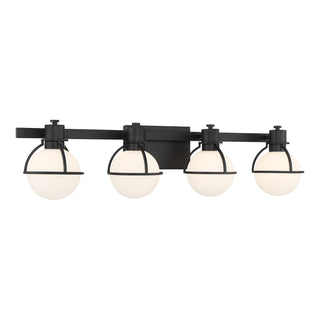 Pierce Four Light Bathroom Vanity in Matte Black