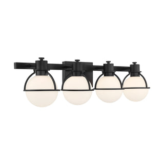 Pierce Four Light Bathroom Vanity in Matte Black