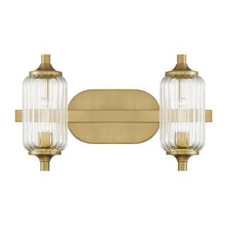 Holton Two Light Bathroom Vanity in Warm Brass
