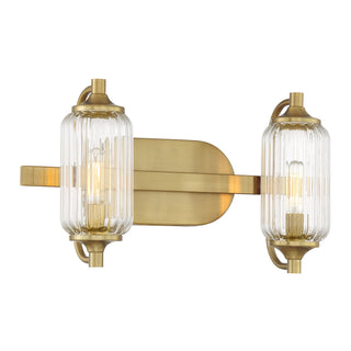 Holton Two Light Bathroom Vanity in Warm Brass