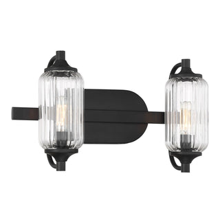 Holton Two Light Bathroom Vanity in Matte Black