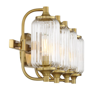 Holton Four Light Bathroom Vanity in Warm Brass