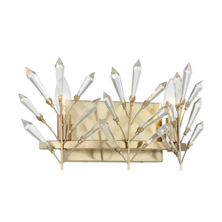 Orianna Two Light Bathroom Vanity in Noble Brass