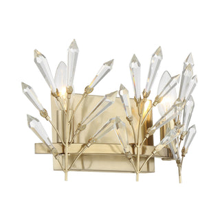 Orianna Two Light Bathroom Vanity in Noble Brass