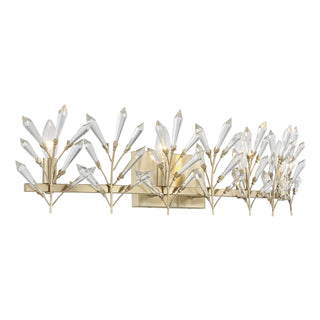 Orianna Four Light Bathroom Vanity in Noble Brass