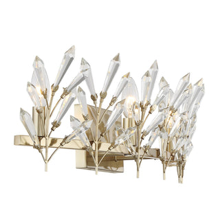 Orianna Four Light Bathroom Vanity in Noble Brass