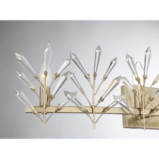 Orianna Four Light Bathroom Vanity in Noble Brass