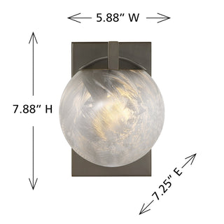 Darien One Light Wall Sconce in Mediterranean Bronze
