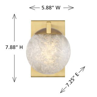 Darien One Light Wall Sconce in Warm Brass