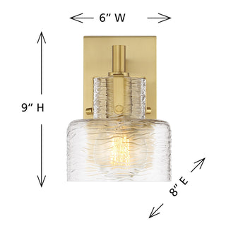 Dover One Light Wall Sconce in Warm Brass