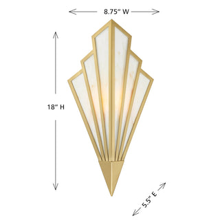 Rivage LED Wall Sconce in Warm Brass