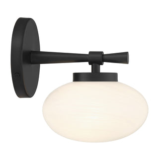 Barrow One Light Wall Sconce in Matte Black