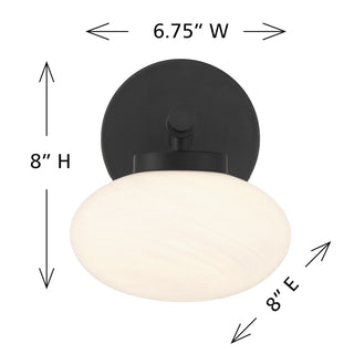 Barrow One Light Wall Sconce in Matte Black