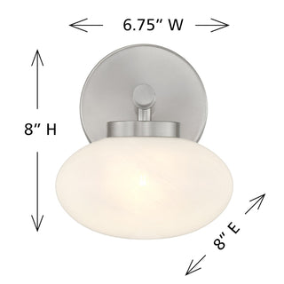Barrow One Light Wall Sconce in Satin Nickel